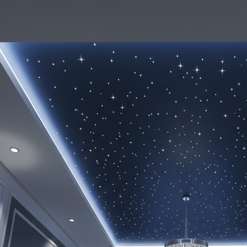 Монтаж двухуровневого потолка &laquo;Звёздное небо&raquo; с контурной подсветкой