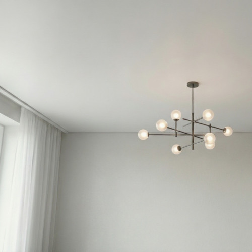 Монтаж белого  матового натяжного потолка в г. Долгопрудный