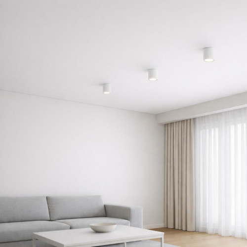 Цена матового натяжного потолка с с электрокарнизом в гостиной