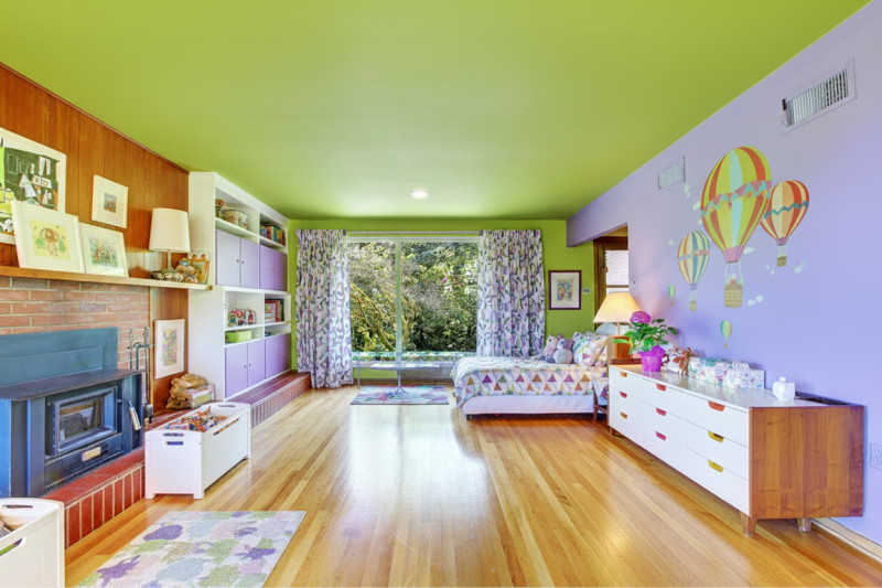 цветной потолок в детской