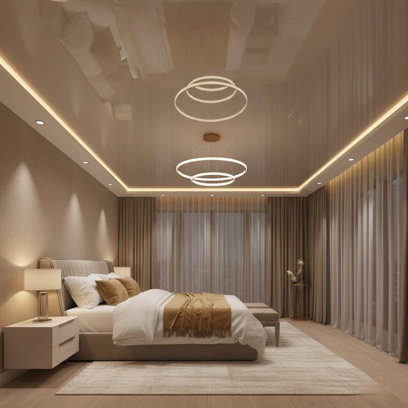 Глянцевый двухуровневый