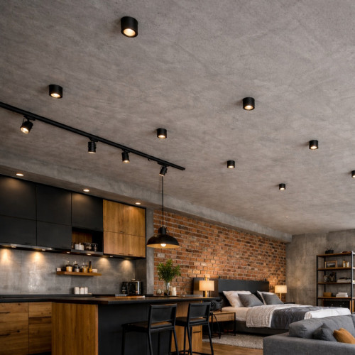 Натяжной потолок в стиле Лофт