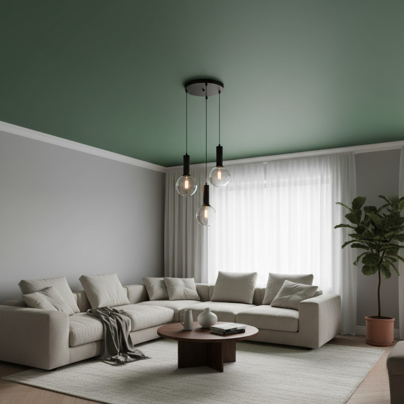 Зеленый матовый в гостиной