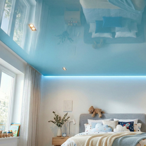 Стоимость глянцевого натяжного потолка