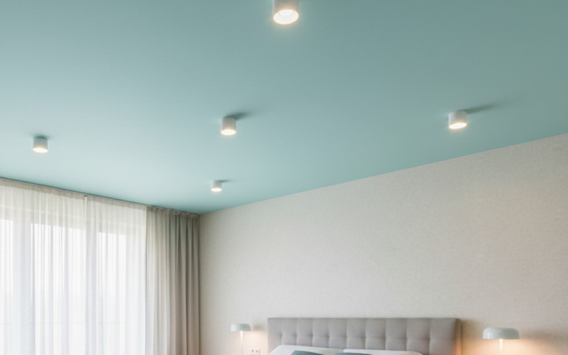 Светло-бирюзовый в спальне