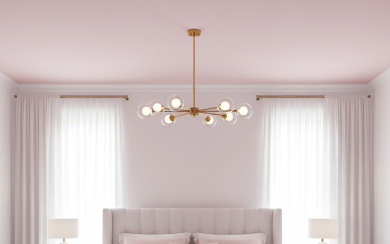 Светло-розовй потолок