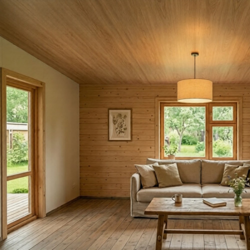 Цена натяжных потолков под дерево