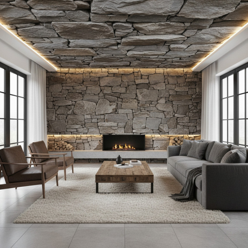 Потолок под дикий камень