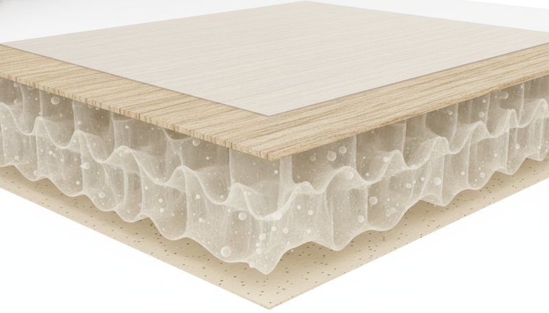Структура виниловой пленки ПВХ для натяжных потолков крупным планом