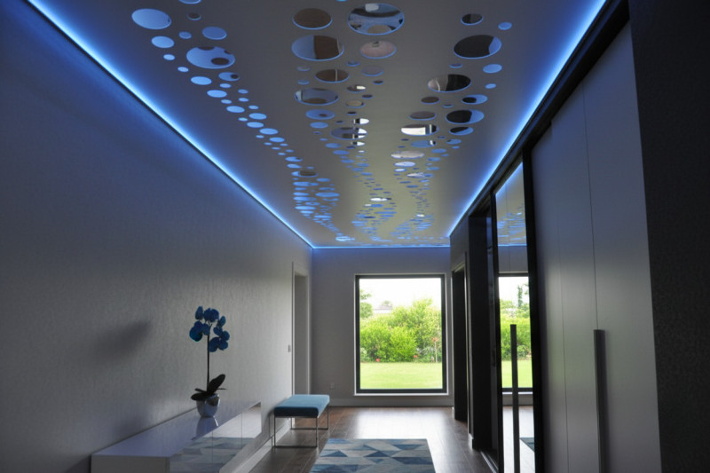 Резной потолок с подсветкой